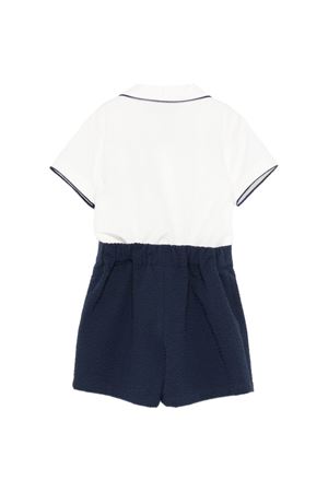 tutina in cotone bianco e blu FENDI KIDS | BML166AVWOF1PEY